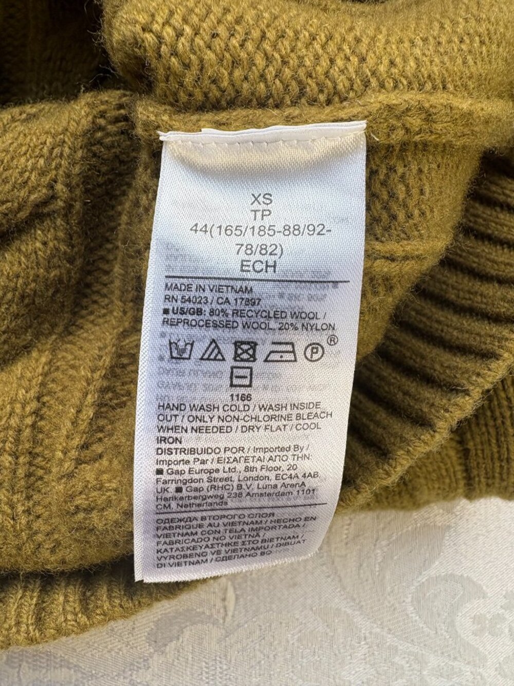 Banana Republic Filpucci Cable Knit Sweater Womens XS Green Italian Wool Blend - Picture 7 of 7